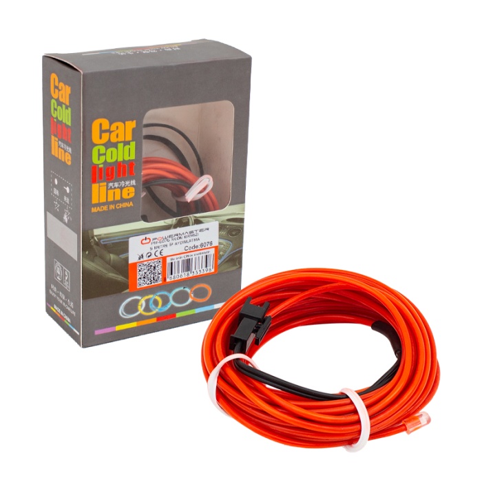 NEON KIRMIZI 5 METRE İP AYDINLATMA 5 V USB ADAPTÖRLÜ (4549)
