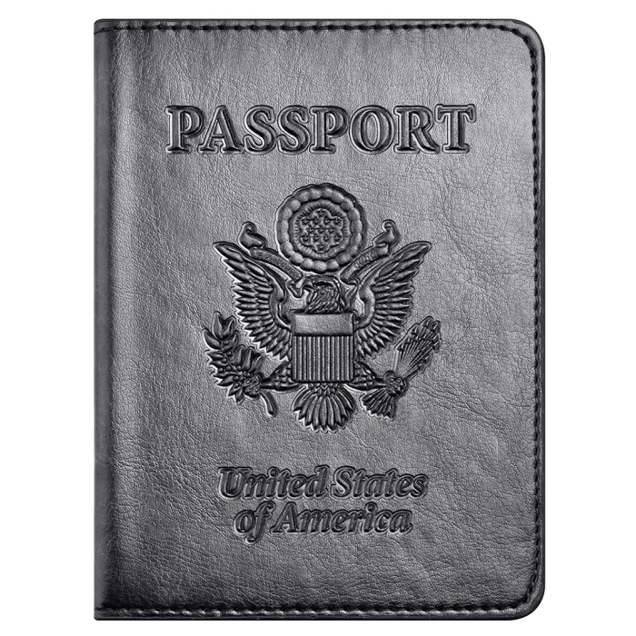 AMERİKA USA KAPAKLI SUNİ DERİ PASAPORT KILIFI CÜZDANI (RFID ENGELLEYİCİ) (4549)