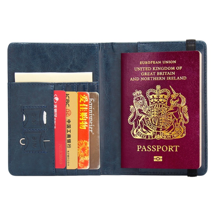 İNGİLTERE KAPAKLI SUNİ DERİ PASAPORT KILIFI CÜZDANI (RFID ENGELLEYİCİ) (4549)