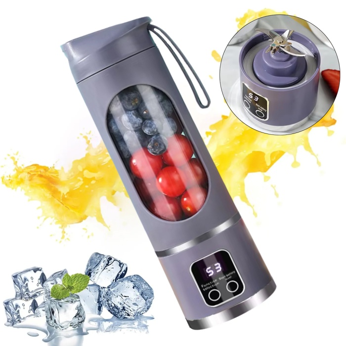450ML SHAKEN TAKE KİŞİSEL SMOOTHİE TAŞINABİLİR BLENDER MEYVE SIKACAĞI ŞARJLI MOR (4549)