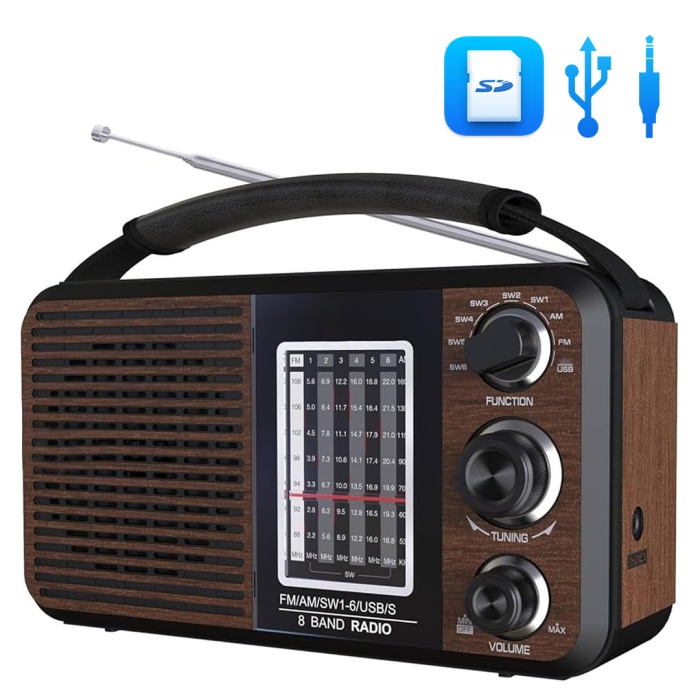 PORTATİF RADYO FM-USB-SD/MMC-AUX (88-108 FM FREKANS ARALIĞI) (4549)