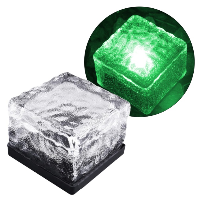 SOLAR LEDLİ YEŞİL TUĞLA GÖRÜNÜMLÜ BAHÇE DEKORASYON AYDINLATMA (4549)