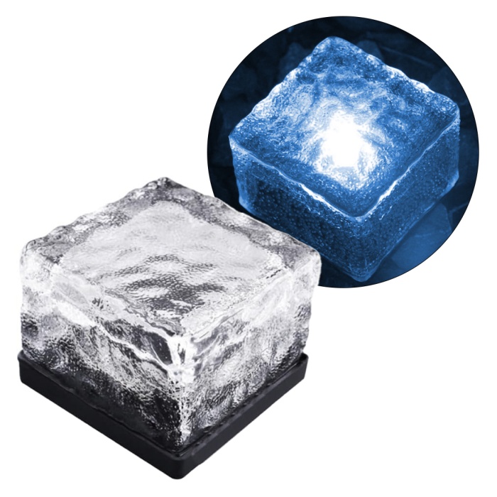 SOLAR LEDLİ MAVİ TUĞLA GÖRÜNÜMLÜ BAHÇE DEKORASYON AYDINLATMA (4549)