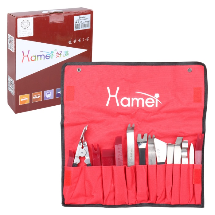 ARAÇ İÇİ SES SİSTEMİ SÖKME - LASTİK SÖKME -  KAPI DÜZELTME ÇIKARMA SETİ (14 FARKLI APARAT) (4549)