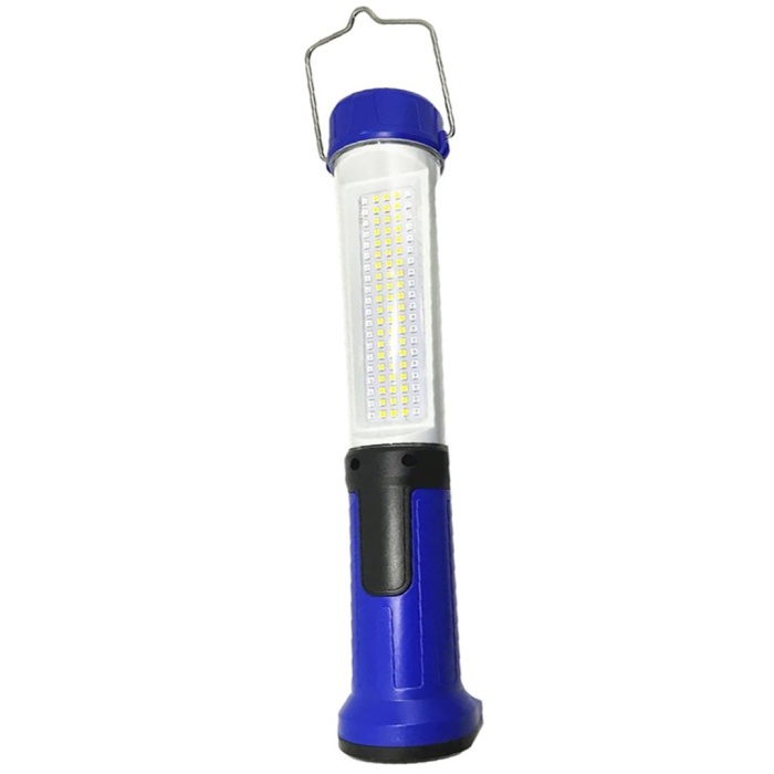 ŞARJLI 30 BEYAZ + 20 MAVİ-KIRMIZI SMD LED / 55 COB LEDLİ 5 MODLU ÇALIŞMA LAMBASI HK-802 (4549)