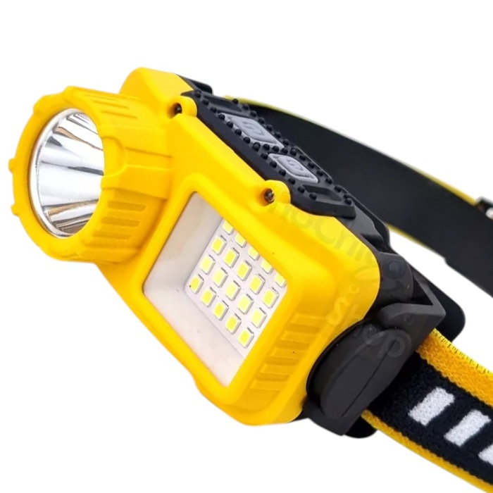SARI 10 WATT SENSÖRLÜ 1 LED 24 SMD LED 11 IŞIK MODLU KAFA LAMBASI (4549)