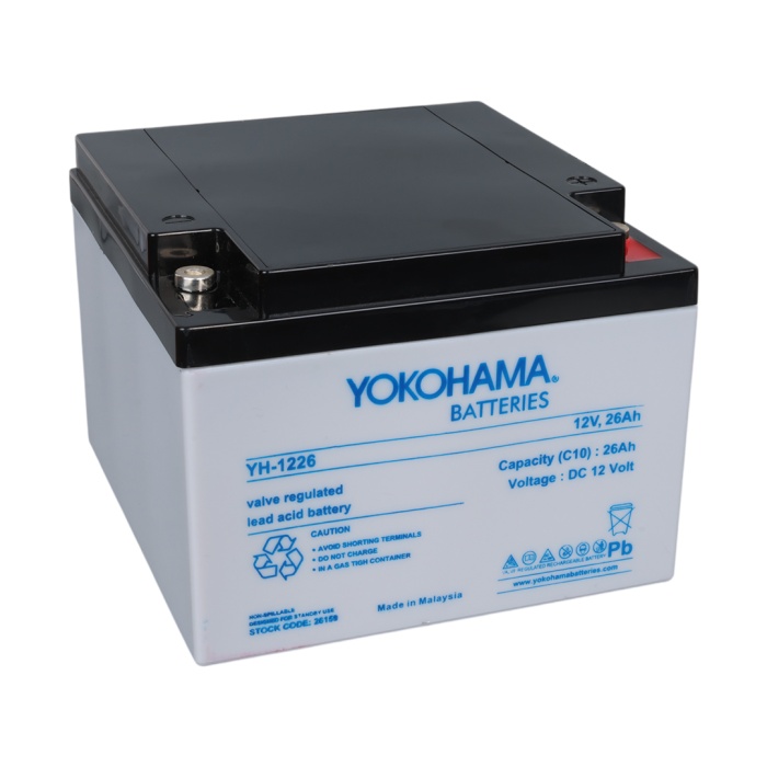 YOKOHAMA YH-1226 12 VOLT - 26 AMPER KURU AKÜ (165 X 176 X 125 MM) (4549)