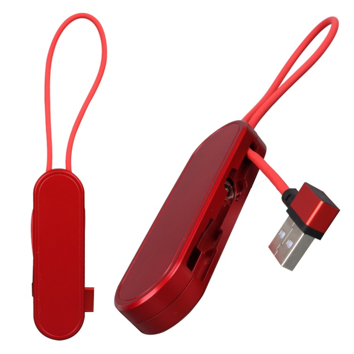 KIRMIZI 3İN1 (TYPE C- LİGHTNİNG- MİCRO USB) MANYETİK UÇ TAŞINABİLİR ŞARJ KABLOSU (4549)