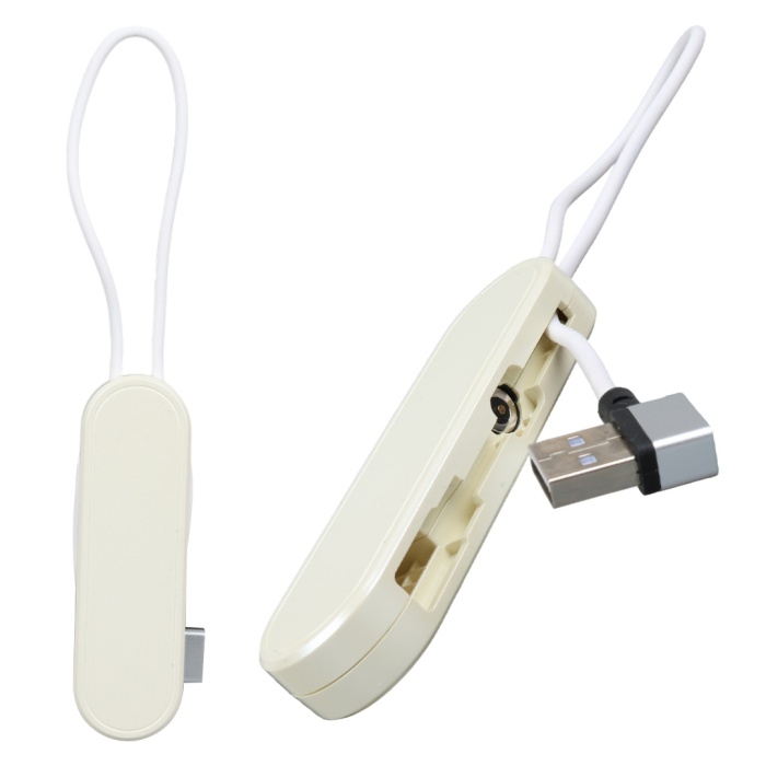 BEYAZ 3İN1 (TYPE C- LİGHTNİNG- MİCRO USB) MANYETİK UÇ TAŞINABİLİR ŞARJ KABLOSU (4549)