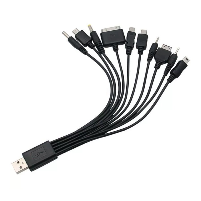 ÇOK FONKSİYONLU 10LU USB ŞARJ ALETİ KABLO (4549)