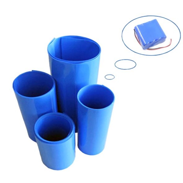 1 MT PVC ISI BORUSU MAVİ SHRINK 120 MM 18650 PİL YALITIM ISI BÜZÜLME KABLO KILIFI (4549)