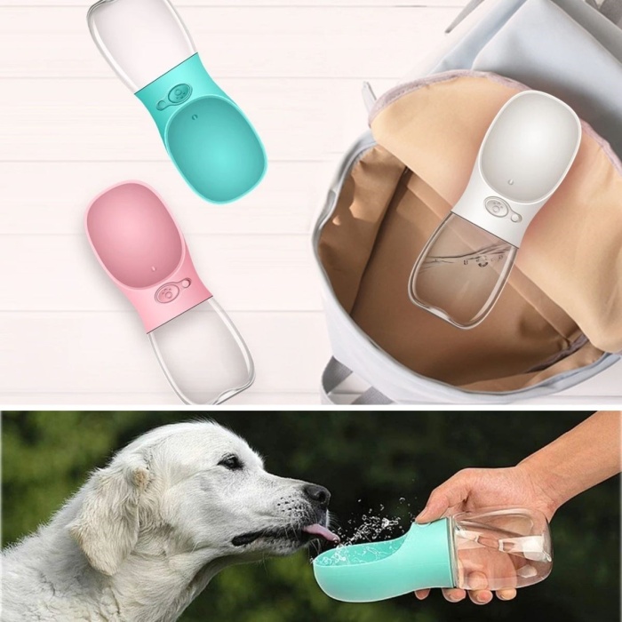 Taşınabilir Evcil Hayvan Suluğu Seyahat Kabı Kilitlenebilen Su Sızdırmaz Kap 350 ml (4549)