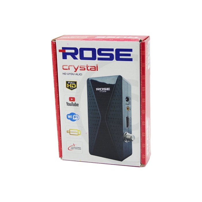 ROSE CRYSTAL FULL HD UYDU ALICISI  1080P - HDMI - WİFİ - AV - YOUTUBE (4549)