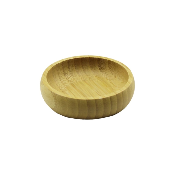 TEKLİ - MİNİ=8.5CM AHŞAP BAMBU ÇEREZLİK - LOKUMLUK KASE (4549)