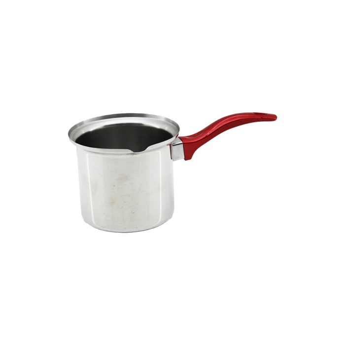 NO-4  ÇELİK CEZVE  KIRMIZI KULP (4549)