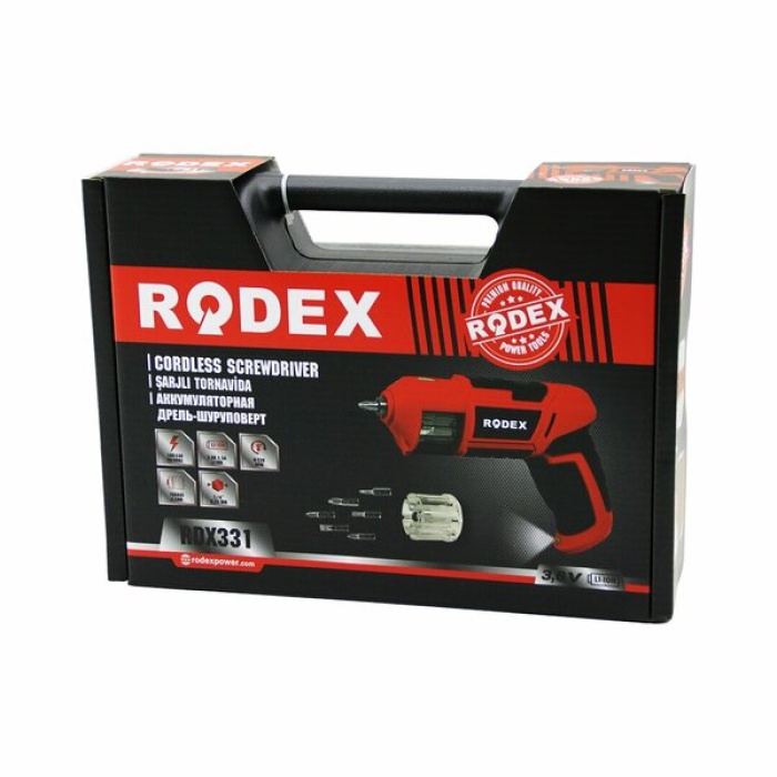 ŞARJÖRLÜ MODEL 12PCS BİTS UÇ ŞARJLI VİDALAMA- TORNAVİDA RPM 2303.6V DC-1.5A Lİ-ION1/4 İNÇ 6.35MMPLS.ÇANTA RDX-331 (4549)