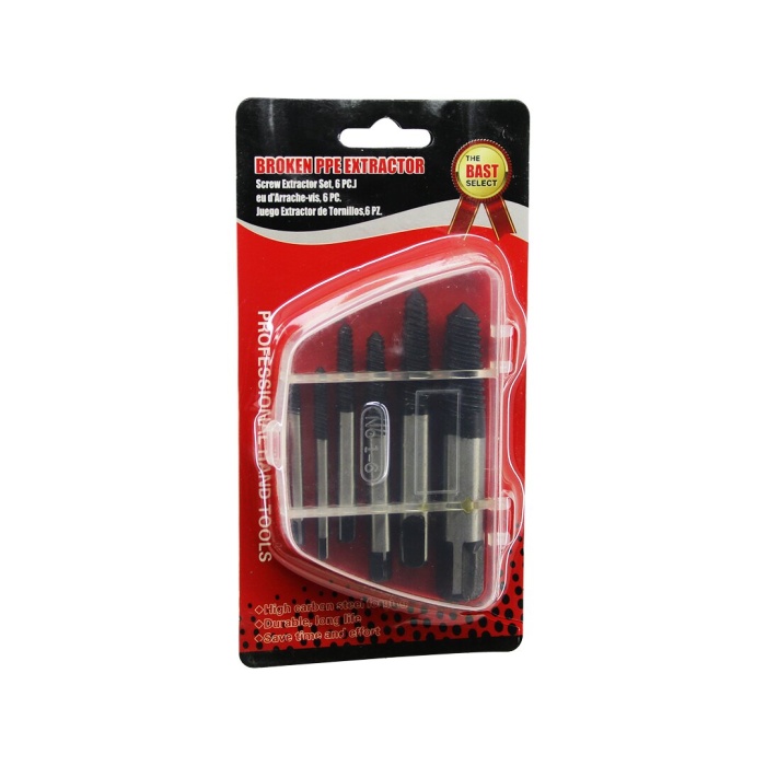 6 PCS  HASARLI VİDA ÇIKARICI SET -  SOLA DÖNEN  KLAVUZ UÇ (4549)
