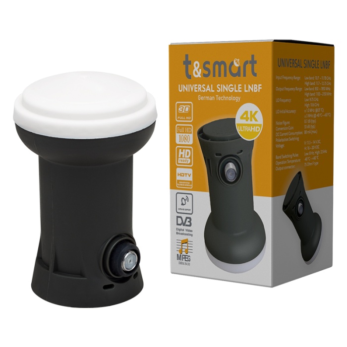 TSMART 0.7DB ULTRA HD 4K UNIVERSAL TEK ÇIKIŞLI SINGLE LNB (4549)