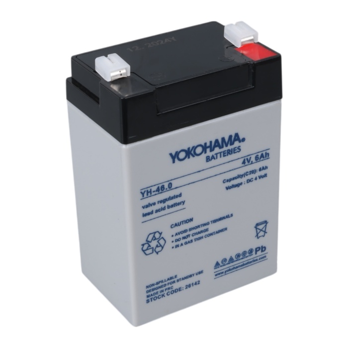 YOKOHAMA YH-46.0 4 VOLT - 6 AMPER KURU AKÜ (68 X 45 X 95 MM) (4549)