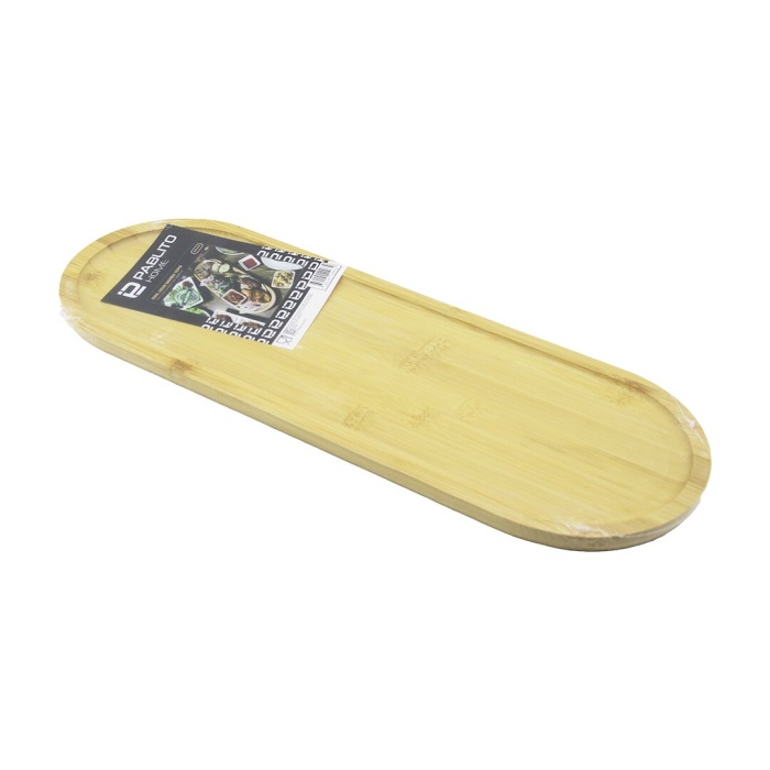 UZUN OVAL  AHŞAP BAMBU SUNUM TEPSİ  16X45CM (4549)