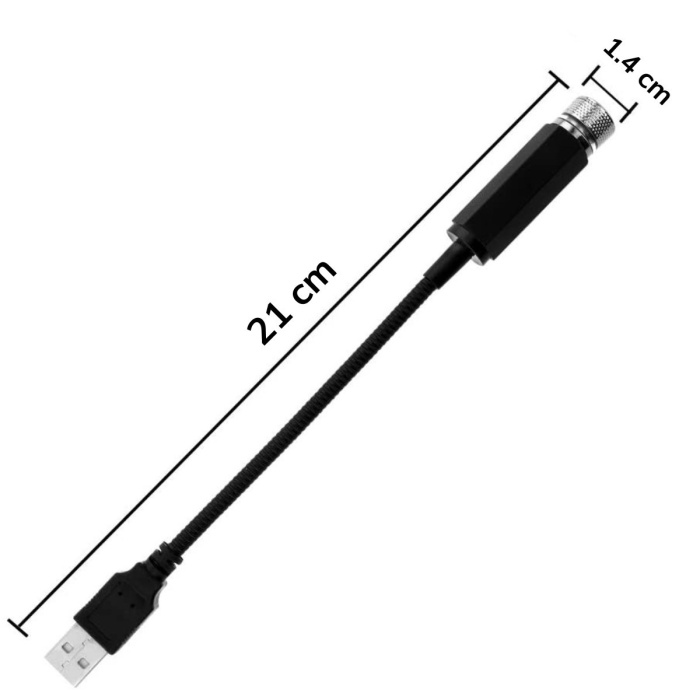Kırmızı Ayak Altı Tavan Led Araç içi Aydınlatma Oto Araba İç Disko Ayarlanır USB Lamba Işık (4549)