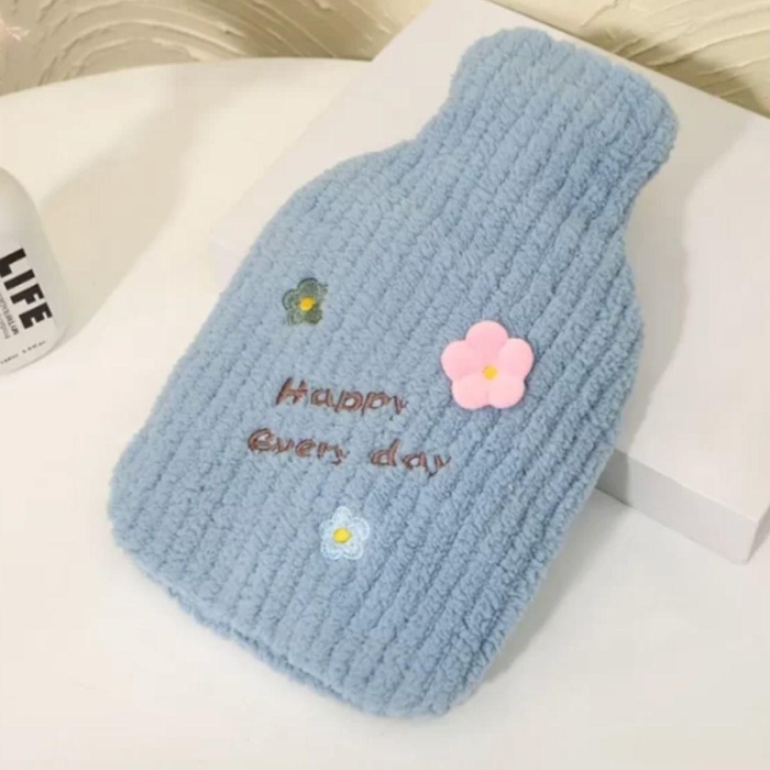 1 Litre El Geçirmeli Örgülü Sıcak Su Torbası Happy (4549)