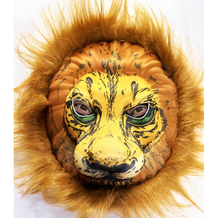 Peluş Aslan Maskesi Kahverengi Yeleli Mega Peluş 33 No (4549)