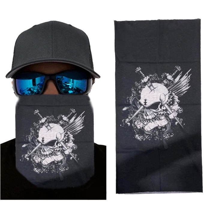 Motorcu Boyunluk Baf Buff Bandana 25x48 cm Model 6 (4549)