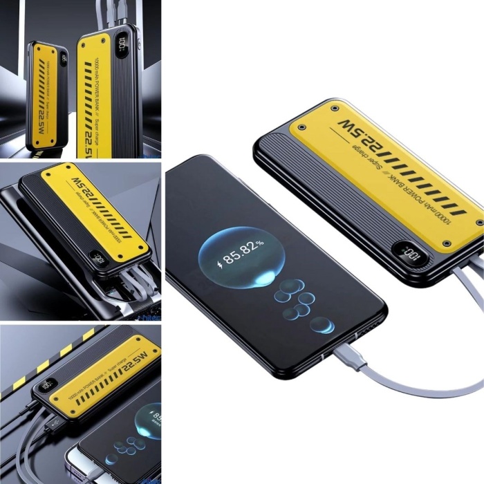 10000 mAh Hızlı Şarj Özellikli Aynı Anda 4 Cihazı Şarj Edebilen Powerbank (4549)