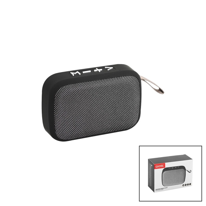 BLUETOOTH WİRELESS  MİNİ  HOPARLÖR SPEAKER  USB ŞARJLI   3W  300mAH PİL - MİKROFON - KART GİRİŞİ AS-02 (4549)