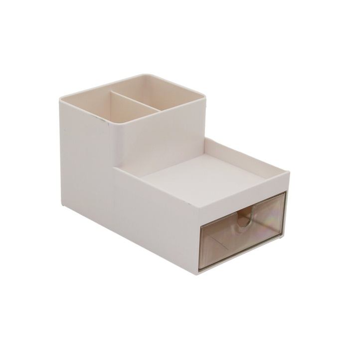 TEK ÇEKMECELİ + 3 BÖLMELİ  PLASTİK MAKYAJ - TAKI ORGANİZER 16X9.5CM - Y: 5--9.5CM (4549)