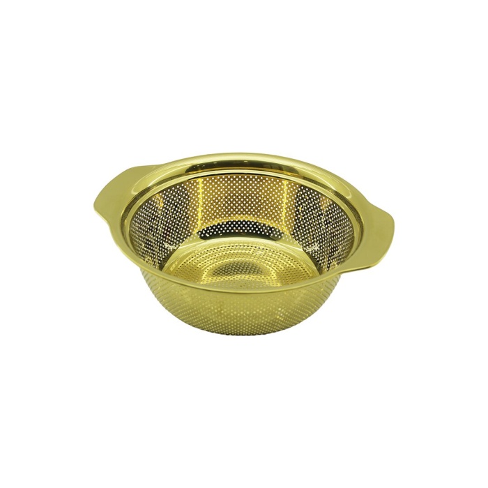 23CM   GOLD  PASLANMAZ METAL  SEPET  SÜZGEÇ  KENDİNDEN KULPLU (4549)
