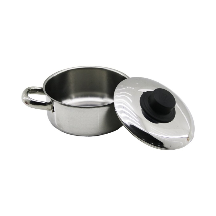 14CM   METAL KAPAK   MİNİ  ÇELİK TENCERE (4549)
