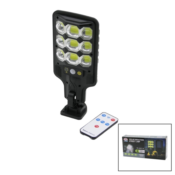 LED SOLAR - KUMANDALI SENSÖRLÜ BAHÇE KAMP LAMBASI 18650 - 1200mA HS-8037-B 9 (4549)