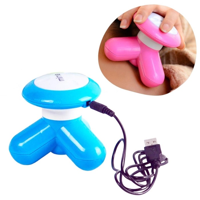 3 Başlıklı Titreşimli USB Şarjlı Mini El Masaj Aleti (4549)