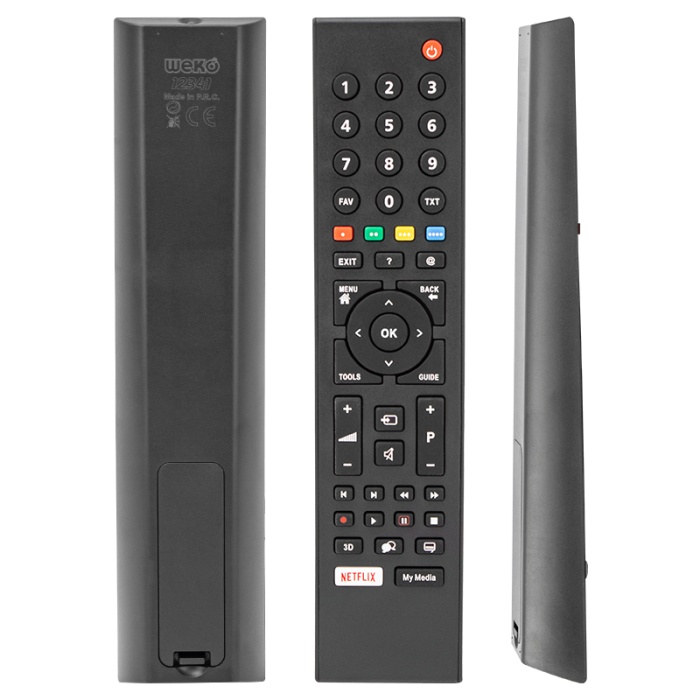 ARÇELİK-BEKO NETFLIX-MY MEDIA TUŞLU LCD LED TV GENİŞ KALIP KUMANDA (4549)