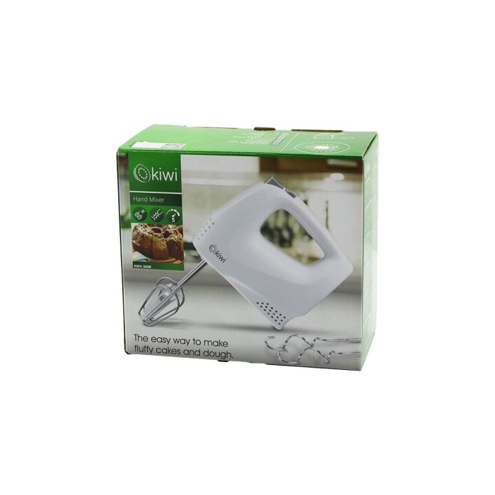 KİWİ KMX-3608 ELEKTRİKLİ EL MİKSERİ 2PCS METAL ÇIRPMA APARATI - 2PCS HAMUR KANCASI 5 KADEME HIZ ÇIRPICI ÇIKARTMA DÜĞMELİ (4549)