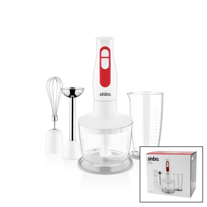 TURBO EL BLENDER SETİ DOĞRAYICI- MİKSER- BLENDER 2 KADEME HIZ 600ML HAZNE - 700ML ÖLÇÜ KABI SHB-3100S (4549)