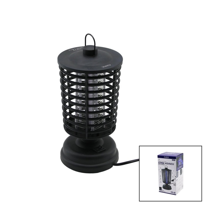 AUHMA MOSQUITO TRAP AQM-02 SİNEK CIZ ÖLDÜRÜCÜ MAKİNE FENER MODELİ MASA ÜSTÜ - ASKI HALKALI 3.6-4W 12X21.5CM (4549)