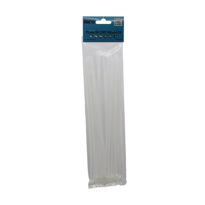 25PCS   BEYAZ   3.6X250MM  PLASTİK CIRT KELEPÇE (4549)