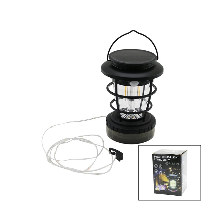 2İN1=FANUS KAMP-BAHÇE FENER - RGB ŞERİT LED 10MTS OLAR - ŞARJLI SENSÖRLÜ LED MAKARALI (4549)