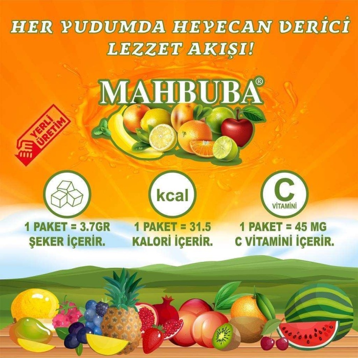 Mahbuba Portakal Aromalı Soğuk Toz İçecek 24x11.2gr
