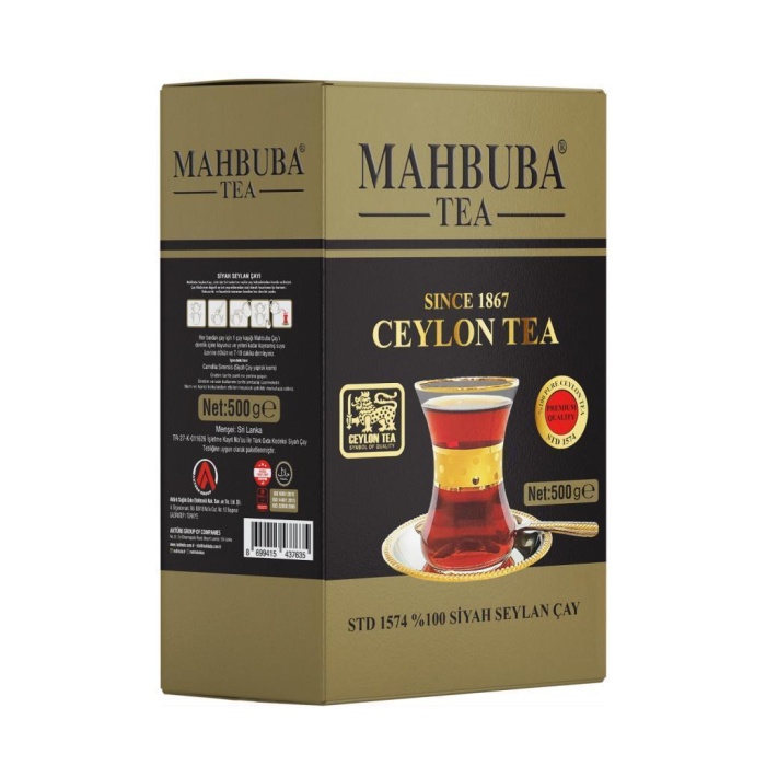 Mahbuba Tea STD 1574 Premium İthal Seylan Sri Lanka Ceylon Kaçak Siyah Yaprak Çayı 500gr