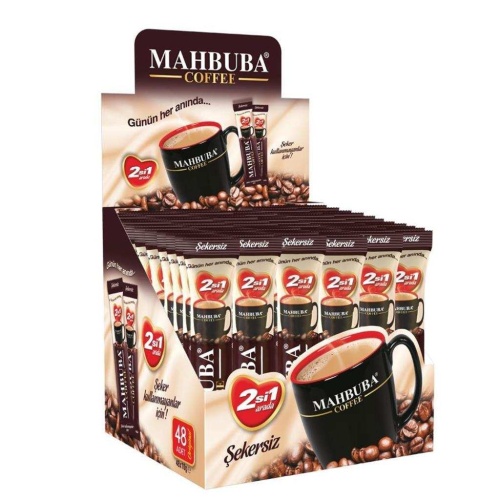 Mahbuba Coffee 2si1 Arada Şekersiz Hazır Kahve 48x10gr