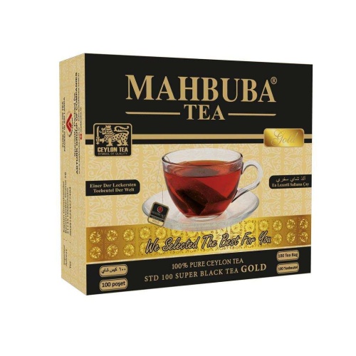 Mahbuba STD 100 İthal Seylan Sri Lanka Ceylon Kaçak Sallama Süzen Bardak Poşet Siyah Yaprak Çayı 100x2gr