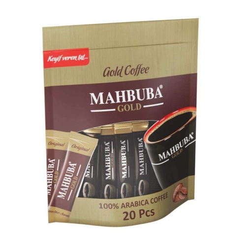 Mahbuba Coffee Çözünebilir %100 Arabica Hazır Gold Kahve Tam Kıvamında 20x2gr