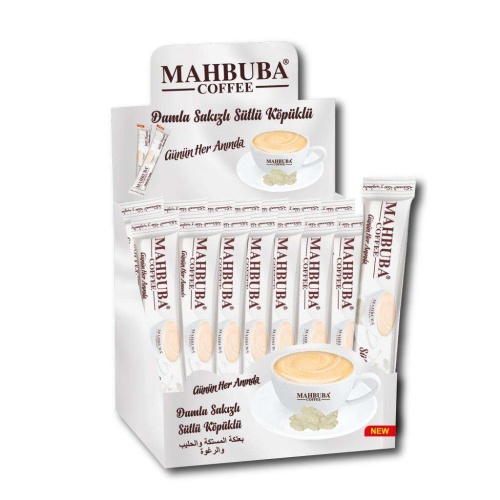 Mahbuba Coffee Damla Sakızlı Sütlü Köpüklü Hazır Kahve 48x17,5gr