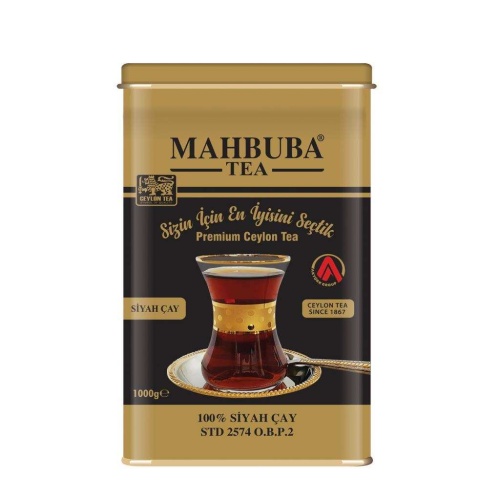 Mahbuba Tea STD 2574 Premium İthal Seylan Sri Lanka Ceylon Kaçak Siyah Yaprak Çayı 1kg Teneke