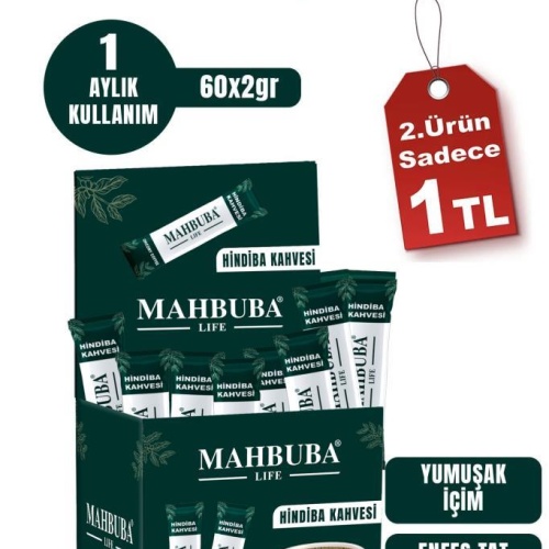 Mahbuba Life Hindiba Kahvesi Kilo Vermeye Ve Ödem Atmaya Yardımcı Detox Diyet Zayıflama 60x2gr 1 Aylık Kullanım