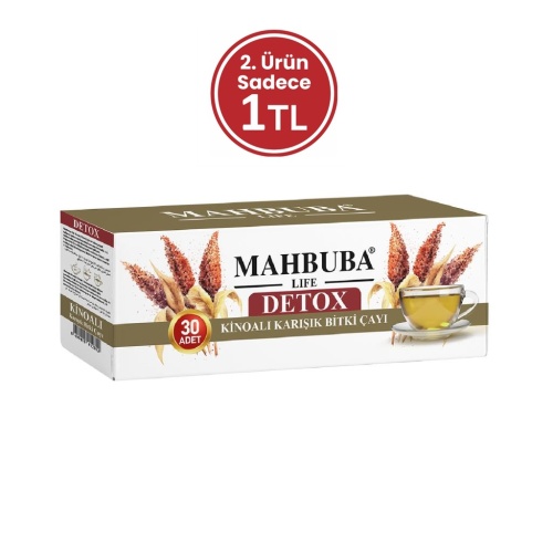 Mahbuba Life Kinoalı Karışık Detox Form Bitki Çayı 1 Aylık - ( 30 Kullanım ) Net 60gr